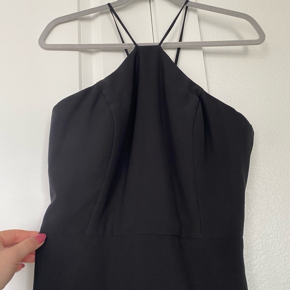 Hayley Paige Occasions Strappy V-Back Chiffon Halter Gown - Size 10 - Picture 4 of 7